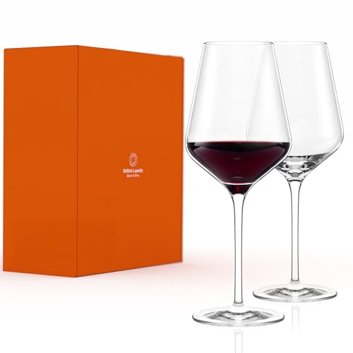 Stölzle Lausitz Quatrophil Rotweingläser Rotweinkelche 570 ml, 2er-Set | Rotweingläser und Rotweinkelche für Rotwein und optimale Aromaentfaltung, aus Kristallglas, stoßfest & spülmaschinengeeignet