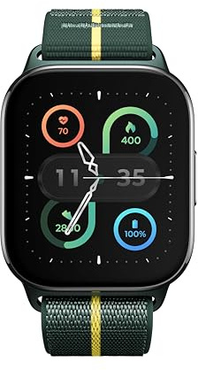 Moto Watch Fit con Moto AI (display OLED 1,9, 100+ sport, GPS, HR tracking, IP68, 5ATM, 16 giorni di autonomia), Trekking Green