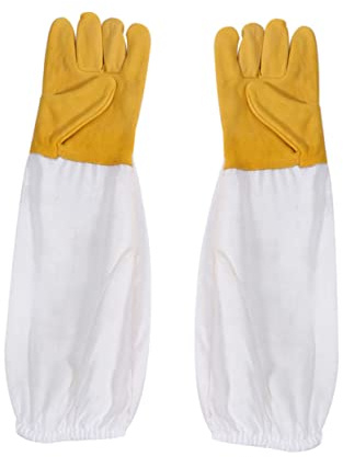 Sewroro 1Paire de Protection Peau de Mouton pour Apiculture Résistants Aux Piqûres Xl Confort Optimisé Accessoires de Jardinage et Apiculture