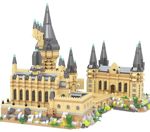 Harry's Zauberburg Micro Bausteine Bausatz (2929 Teile), Architektur-Bau-Mini-Klemmbausteine-Modell-Spielzeug, Dekoration für das Homeoffice, STEM-Geschenk für Erwachsene und Kinder ab 8 Jahren