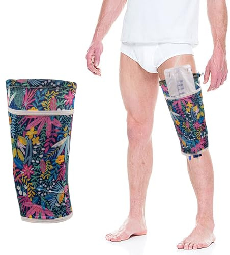 Beinbeutel für Katheter, verstellbare Katheterhüllen für Frauen oder Männer, Urinbeutelhalter für das Bein, Urinableitungsbeutel für die Beine, Foley-Katheterbeutelhalter (Mehrfarbig, S)