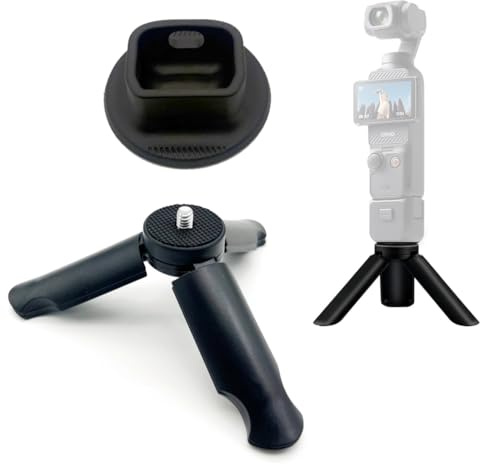 Juguta 2pz Mini Treppiede e Supporto per DJI Osmo Pocket 3, Treppiede Portatile Tavolo, Base per Pocket 3 con porta di ricarica, per Selfie Stick Vari Accessori per Attrezzature di Ripresa