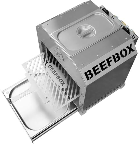 BEEFBOX TWIN 2.0 - XXL 850°C Oberhitze Grill mit 2 x 4.2kW - komplett Edelstahl - demontierbar - elektronische Zündung - integrierter Warmhaltebereich