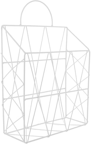 SEWOART Organizador de Pared para Periódicos y Revistas de Hierro Blanco Estante Colgante Metálico Resistente para Salón y Oficina Soporte para y Documentos Organizador Funcional de