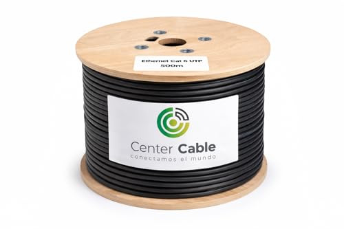 Cable Ethernet Cat 6 UTP LSZH Dca – Alta Velocidad 1 Gbps – Apto Exterior – Bobina 500 m – Redes, CCTV y Datos - CC005020