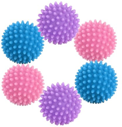 6 PCS Trocknerbälle, Trocknerball, Trocknerbälle Daunenjacke, Trocknerbälles für Trockner, Wiederverwendbar, Verbessert Die Waschleistung, Geeignet Für Trockner und Waschmaschinen/B