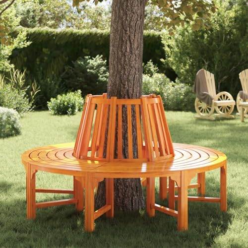 Domusverde Baumbank, Rundbank, Gartenbänke Sitzbank Ø 160 cm Holz Gartenmöbel