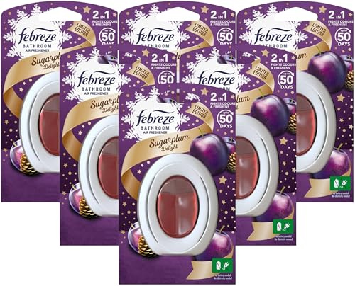 6 x 7,5 ml Febreze luftfräschare för badrum – Sugarplum Delight