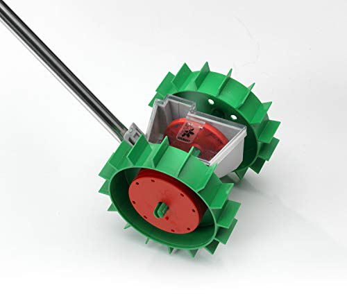 BioGreen Handsämaschine SUPER Seeder | für alle Gemüsesorten | inkl. 6 Saatgutscheiben | vers. Saatabstände | Sämaschine - Furchen, Säen und Abdecken