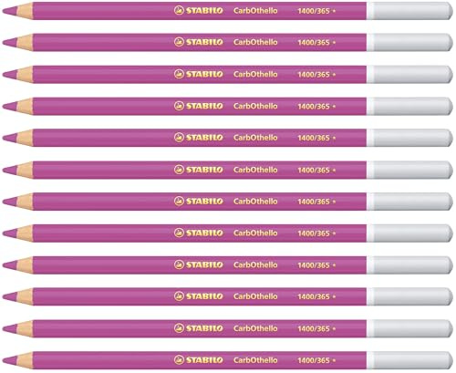STABILO - Lápiz de color tiza-pastel - CarbOthello - Pack de 12 - violeta claro