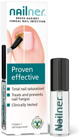 Nailner Fungal Nail Brush 5 ml - Treat & Prevent Fungal Nail Infection - Anti Fungal Nail Treatment for Toenails - Clinically proven - 300 Applications - Clear