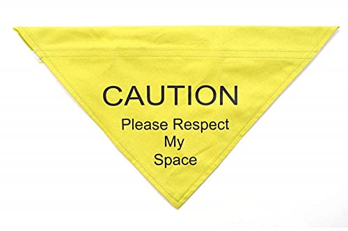 Ancol Respect My Space Warning Bandana för hund, Small/Medium, Gul