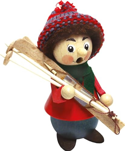 Ratags Räuchermännchen, Skifahrer, rot Kurzlatscher