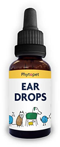PhytoPet Ear Drops | 30ml | Herbal Remedy for Itchy Ears, Wax Build-up & Ear Mites, For Dogs, Cats, Horses & Small Mammals, Pleasant Scent
