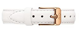 Daniel Wellington Petite Bondi, Weiß/Roségold Uhrenarmband, 12mm, Leder, für Damen
