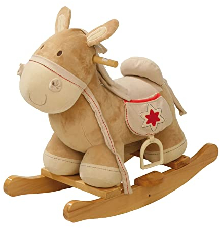 Cavallo A Dondolo in Legno e Stoffa Roba