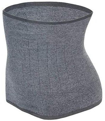 ITODA Wärmegürtel Unisex Rückenwärmer Winter Taillengürtel Nierenschutz Nierengurt Damen Herren Wärmeschutz Gürtel Nierenwärmer Taille Unterstützung Bauchgürtel für Erwachsene Jugendliche Grau L