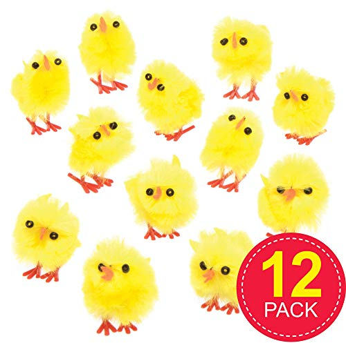 Baker Ross Mini Pulcini Soffici - Confezione da 12, Artigianato per Bambini (E432)