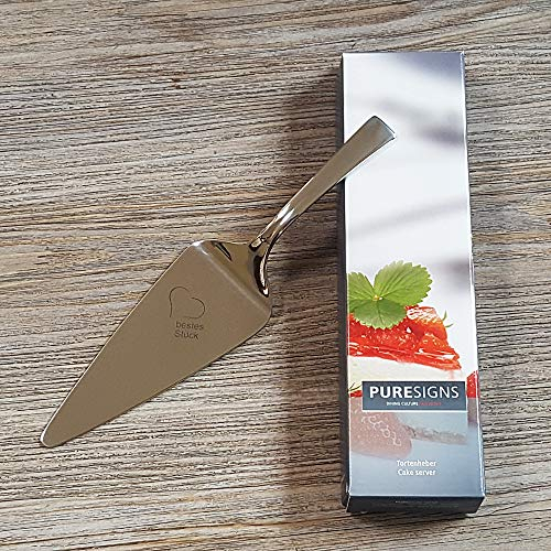 Puresigns Tortenheber NOVEM mit Gravur Herzbestes