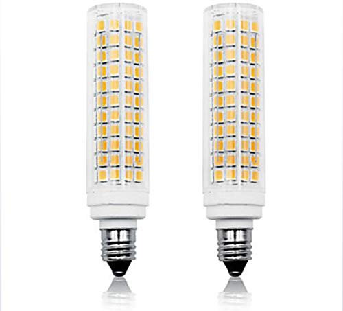 Bombillas LED de maíz E11, luces LED de maíz de 11 vatios 750 lm T 136 Cuentas LED SMD 2835 Blanco regulable Blanco cálido 220-240 V (paquete de 2),Warmwhite