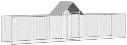 vidaXL Hühnerstall 5x1x1,5 m Verzinkter Stahl