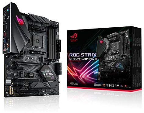 ASUS ROG Strix B450-F Gaming II AMD AM4 (Ryzen 5000, 3rd Gen Ryzen ATX Gaming Motherboard (8+4 stadi di alimentazione, HDMI 2.0b/DP, 2 x PCIe 3.0 x16, USB 3.2 Gen 2 Type-C, BIOS Flashback, 256Mb BIOS