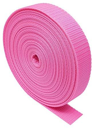 Heavy Duty bandband – 5 meter – ryggsäck/ryggsäckar, bagage/lastband, bälten (rosa, 25 mm)