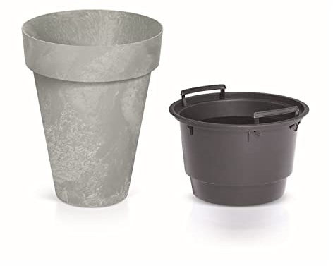CUBE SLIM BETON EFFECT 12L Topf, mit Tank, Abmessungen (mm) 276x276x349, Farbe Beton