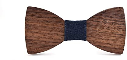 GIVBRO Papillon per bambini pre-legato Papillon in legno per bambini Ragazzi Solido Collo Papillon per Smoking Compleanno Party Costume Accessori