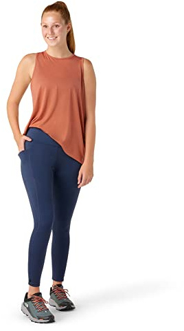 Smartwool Women's Active Merino Wool Legging � High Rise Tights (Slim Fit), Deep Navy, Large