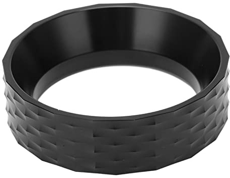 Imbuto Dosatore Espresso, Anello Dosatore Magnetico Universale in Acciaio Inossidabile per Macchina da Caffè Compatibile con Portafiltro da 48 mm per Home Office(Nero)