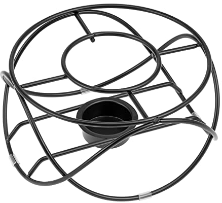 bremermann Stövchen für 1 Teelicht, Teewärmer aus Metall, runde Warmhalteplatte, schwarz