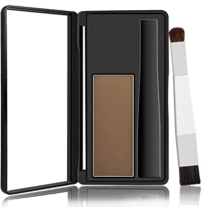 Hair Root Touch Up Powder, Hairline Shadow Powder - Hair Root Concealer Makeup für Männer dünn werdendes Haar (Mittel Braun)