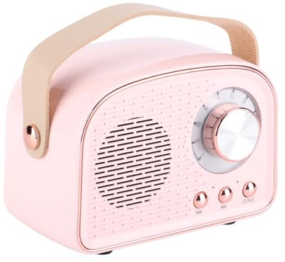 Altavoz Bluetooth Retro, Decoración Vintage, Mini Altavoz Inalámbrico Portátil Bluetooth 5.0, Lindo Estilo Antiguo para Cocina, Escritorio, Dormitorio, Oficina, Fiesta Al Aire