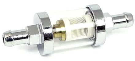 Benzinfilter 3/8 High Flow Chrom mit Glas