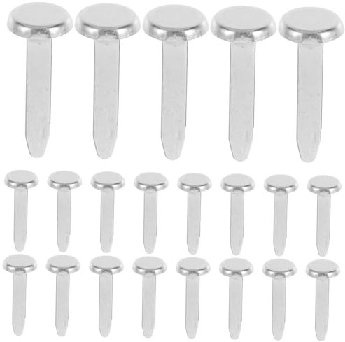 STOBOK 50 Stück Mini-nägel Mini-papiernägel Basteln Mit Mini-nägeln Dekorative Nägel DIY-nägel Bastel-nägel Zweibeinige Nägel Papier-nägel Metall-nägel