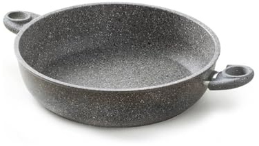 Pentolino Alto con 2 Manici Antiaderente - Tegame con Rivestimento in Pietra, Cottura Salutare Senza Olio, Resistente a Graffi, Ideale per Sughi e Brodi, 32cm, Made in Italy