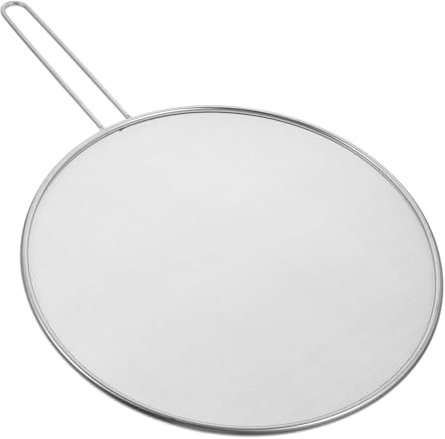 KICHOUSE Pantalla Antisalpicaduras 29cm para Sartén Mango Protector De Aceite y Grasa Acero Inoxidable Protección contra Salpicaduras Herramienta De Cocina Adecuado para Freír y Cocinar