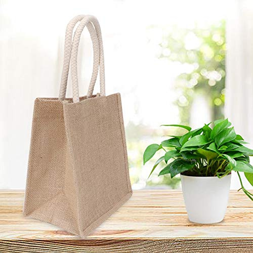 AKLOSIPY Modische Jutetasche mit Großer Kapazität, Tragbare R-Handtasche für Shop, Jutetasche, für Strandreisen, Stilvolle Jute-Handtasche für Damen und Herren (#2)