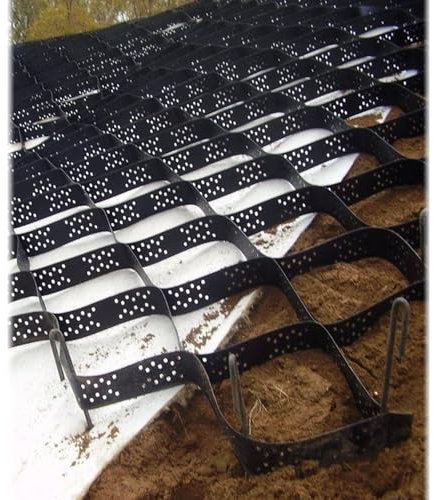 Stabilisateur de Gravier Grille De Stabilisation De Sol À Flanc De Colline, Grilles De Gravier Au Sol/pavé Perméable Aux Forêts Pour Hangars, Allées, Pentes De Stationnement, Maille De Géogrille HDPE(