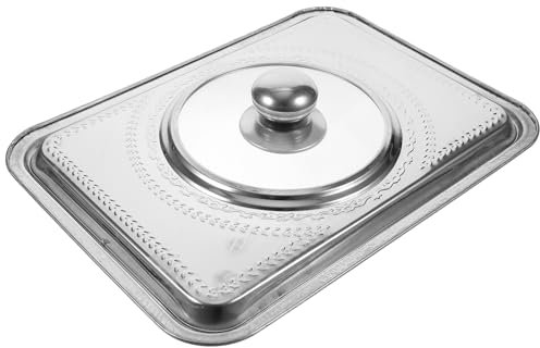 ABOOFAN Tapa De Sartén De Acero Inoxidable Para Pescado Parrilla Tapa Multiusos Para Alimentos Utensilio De Cocina Para Barbacoas Al Aire y Cocción De Pescado La Parrilla