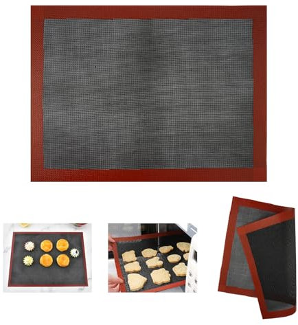 1 Pezzi Tappetino microforato da Forno, 30x40 cm Silicone, Nero, Tappetino Microforato per Forno, Antiaderente, Resistente al Calore Silpat, Oven Liners Sheets Riutilizzabile di Grado Professionale