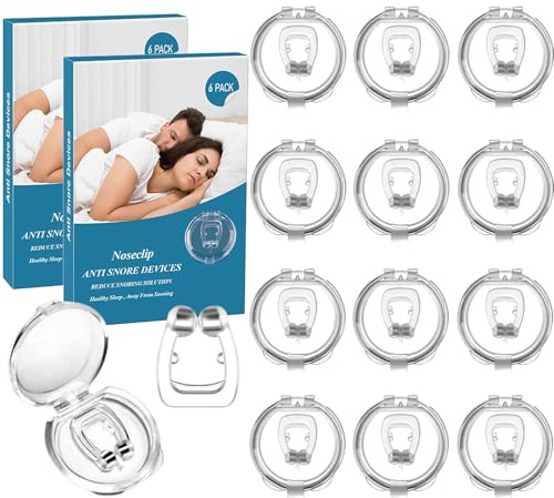 12 Stück Anti Schnarch Nasenclip Schnarchstopper, Silikon gegen Schnarchen Stopper Nasenklammer, Anti Snoring Stopper für Entspannte Nächte, Möglich bessere Atmung