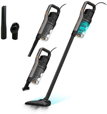 Mellerware - Aspirador Escoba Cleany 600W | Potencia de Principio a Fin | Boquilla 2 en 1 | con Cable | Elimina Polvo, Pelos y Suciedad | Ligero y Fácil de Mover