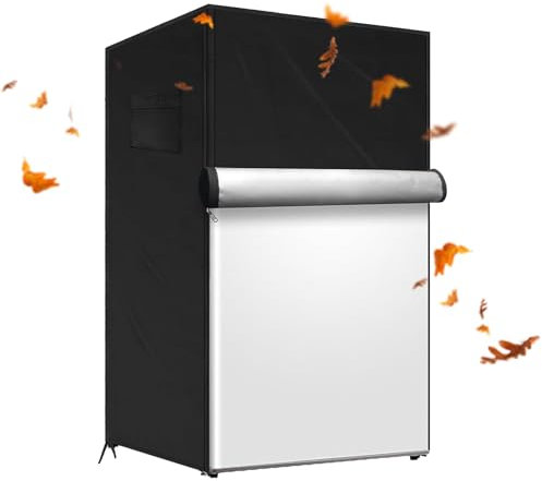Copertura Per Frigorifero Esterno, Protezione Regolabile Per Frigo Con Installazione Rapida, Chiusura Magnetica + Resistente ai Ragi UV con Zip per Cucina Campeggio Picnic