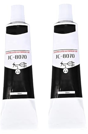 Flüssiges Isolierband, Isolierfarbe, hochtemperaturbeständiger Klebstoff, geeignet für Leiterplatten und Kontrollplatten, transparent, schnelle Aushärtung, starke Flüssigkeit, 50 ml x 2 Stück
