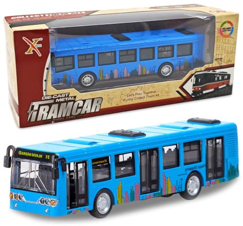 Autobús de Juguete, Coches de Juguetes para Niños Modelo de Autobús Tirar Hacia Vehículos Mini Autobúses de Juguete Vehículos Fricción Mini Auto de Juguetes Regalo para Niños Cumpleaños(Azul)