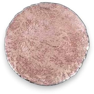 Dogale Venezia Crateri Collection Antique Pink Glass and Silver Plate – Design Underplate Diameter 32 cm