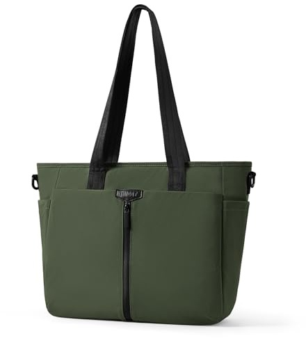 Timeet Tote Bag 17,3 Zoll Laptop Tasche Mehrere Fächer Business Tasche
