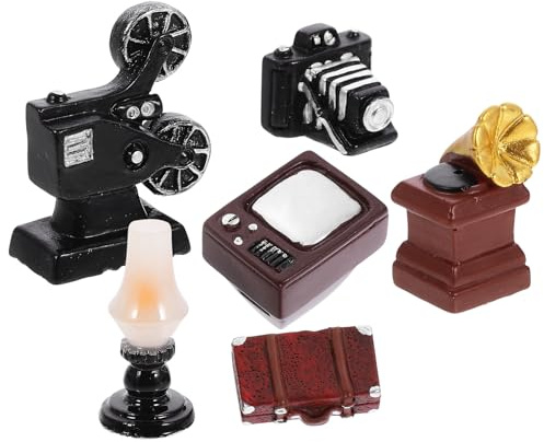 Ipetboom Mini Tv Retrò in Elettrodomestico per Casa delle Bambole Versione di Tv Mini Schermo Decorazione Elettrodomestico Retrò